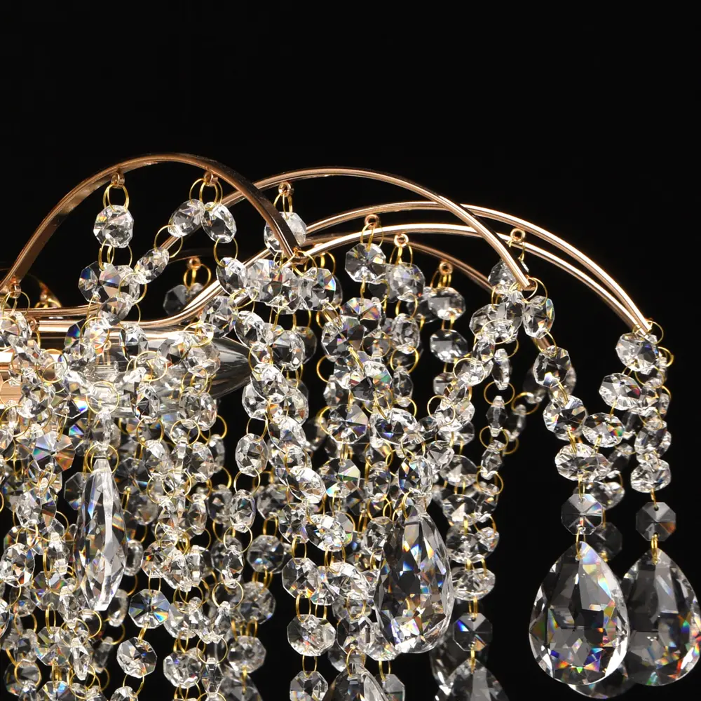 Люстра хрустальная потолочная «Бриз», 9 ламп, 27 м², цвет золото MW-Light STLM-2126387 - Вид №5