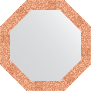 BY 3743 Зеркало в багетной раме - соты медь 70 mm EVOFORM Octagon