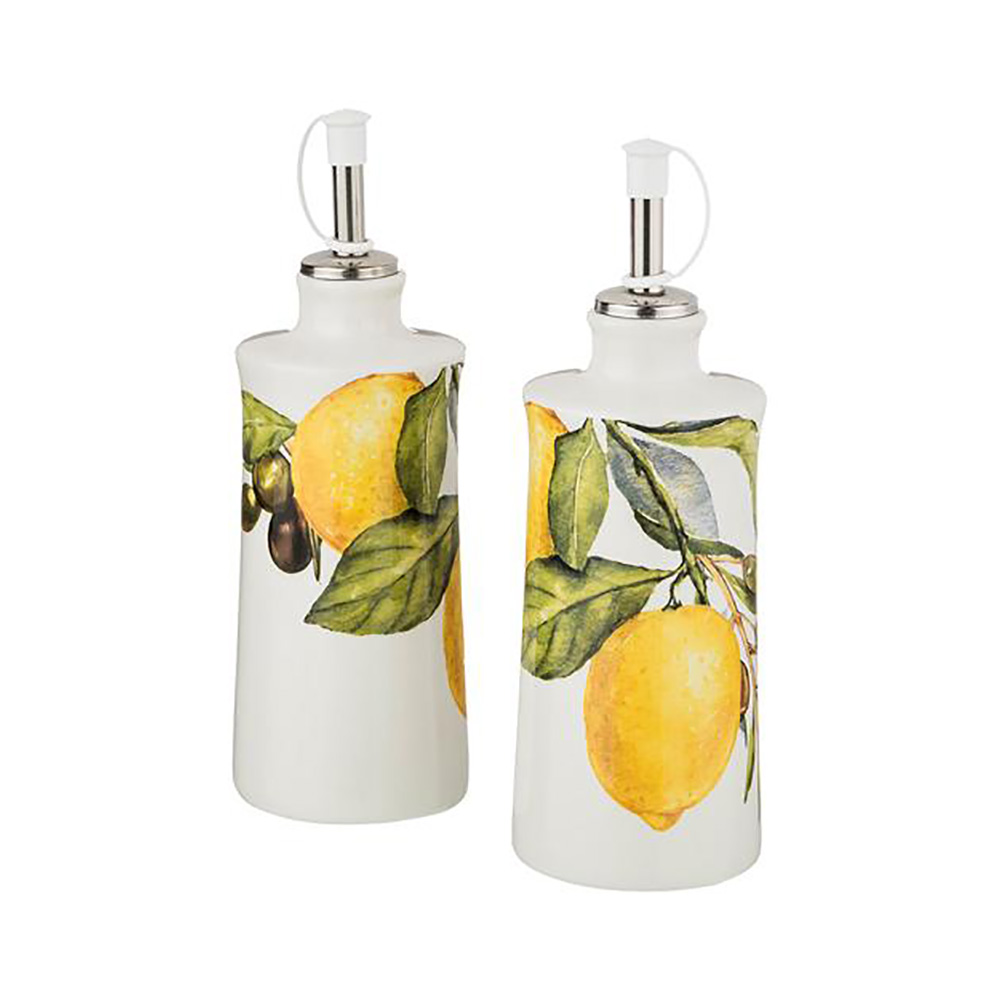 358-1569 Посуда керамическая Набор для масла и уксуса 400 мл Лимон Lefard 