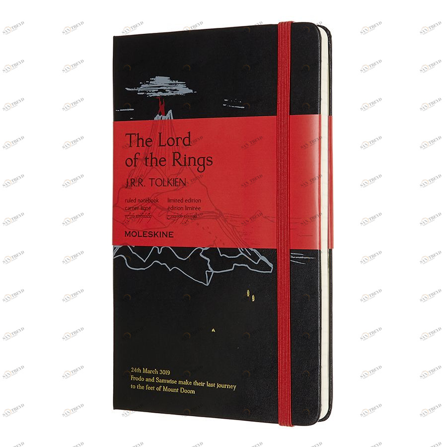Блокнот Moleskine LORD OF THE RINGS Mt. Doom Large 130х210мм 240стр. линейка твердая обложка черный 1127143
