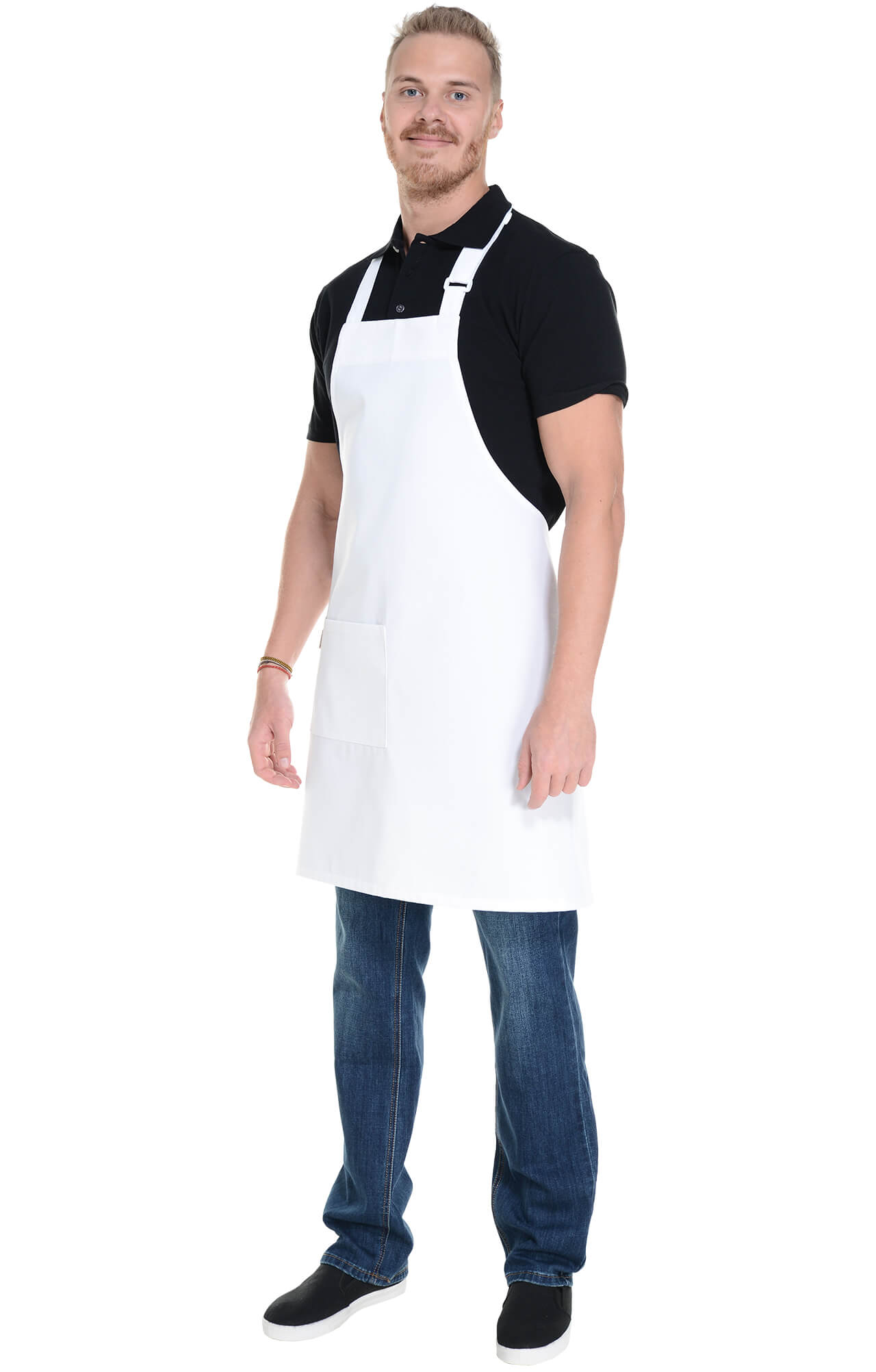 60123 Фартук с нагрудником white (белый) HORECA  Одежда для официантов  размер  - Вид №10