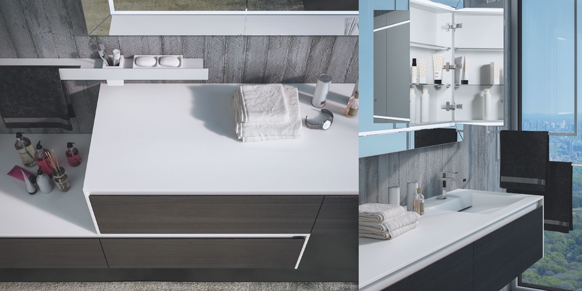 Moma Design Тумба подвесная с 2 ящиками 1800 Slimline2 350 белая SLD09183WE - Вид №1