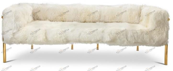 Scarlet Splendour 3-х местный диван из овчины Snow white sun-id-1373520