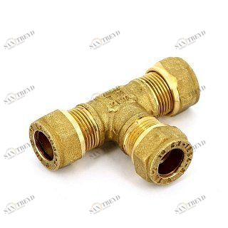 Тройник 10 х 10 х 10 обжим TIEMME 1000061