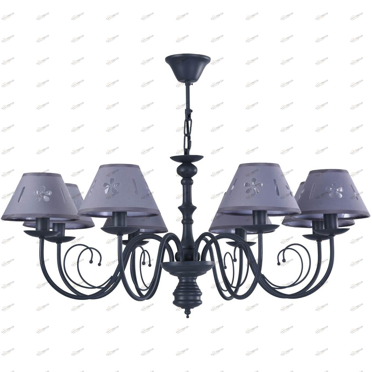 Подвесная люстра Freya Emily FR2537PL-08GR FREYA EMILY GRAY 187182 Серый 