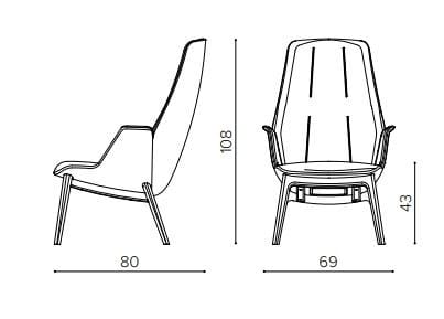 Тканевое кресло с высокой спинкой True Design Hive ARCH-00077932 - Вид №2