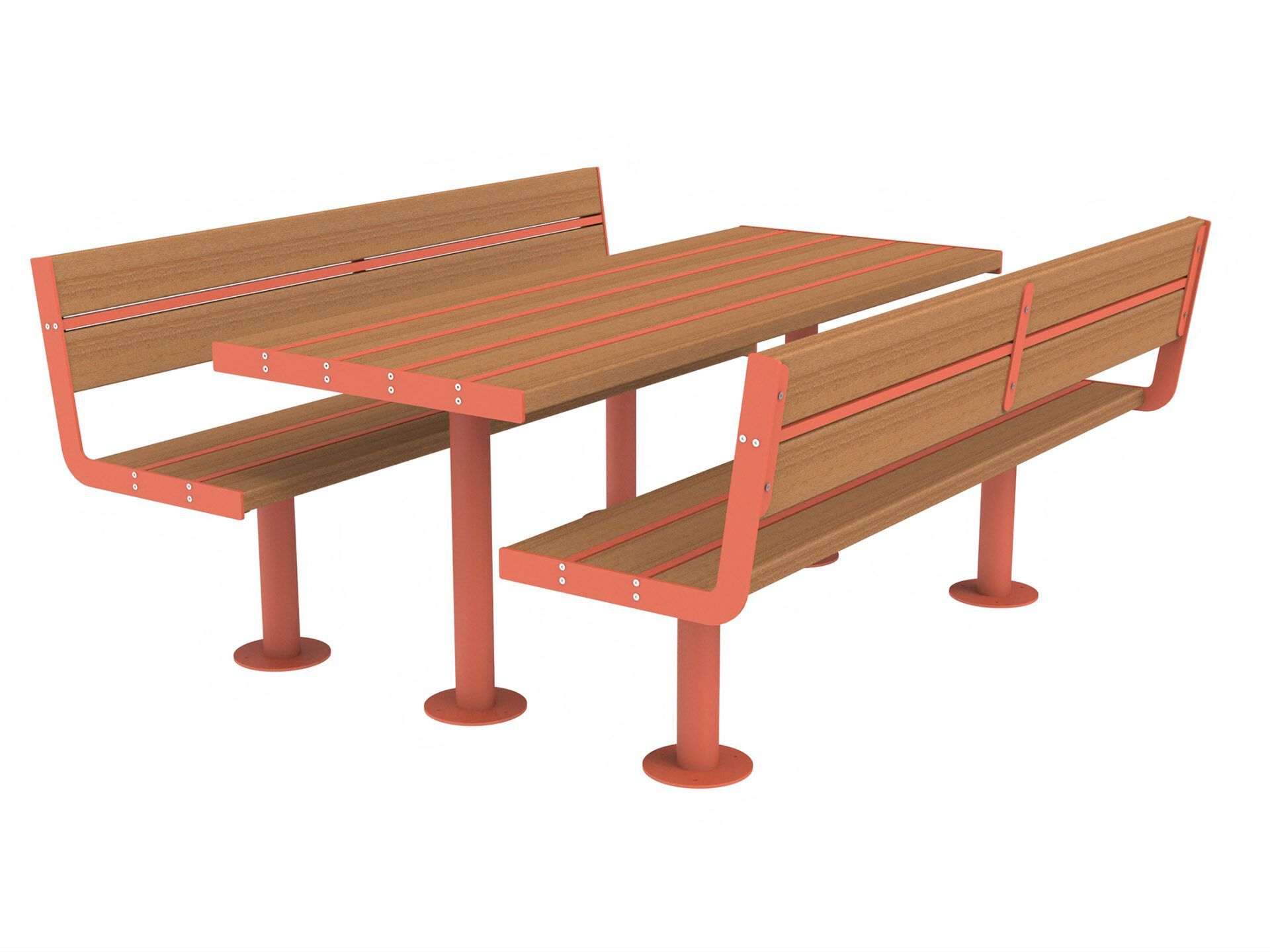 Стол для пикника со встроенными скамейками Lazzari Joy ARCH-00005444 - Вид №2