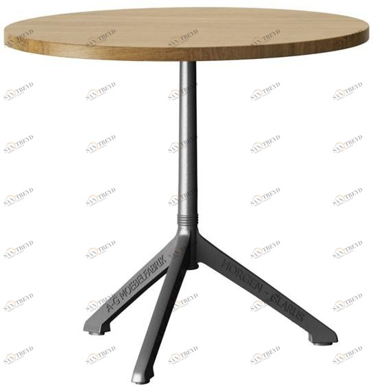 Круглый обеденный стол из массива дерева с основанием 3 звезды  T-1006r Santreyd 