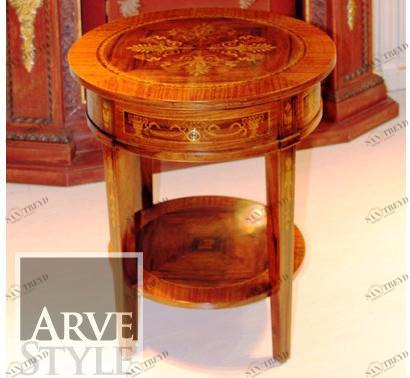 Arvestyle Низкий круглый журнальный столик из массива дерева Mary Lf-1306