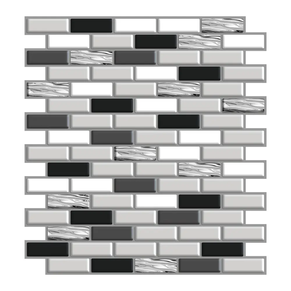 Наклейка декоративная 3D мозаика Отражение 25x25 см FBRUSH STLM-2040227