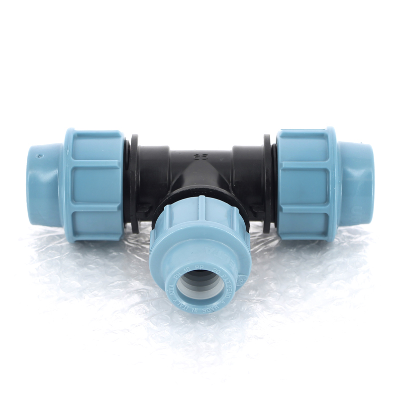 Тройник редукционный обжим для труб ПНД UNIDELTA 25x20x25 1013025020 - Вид №1