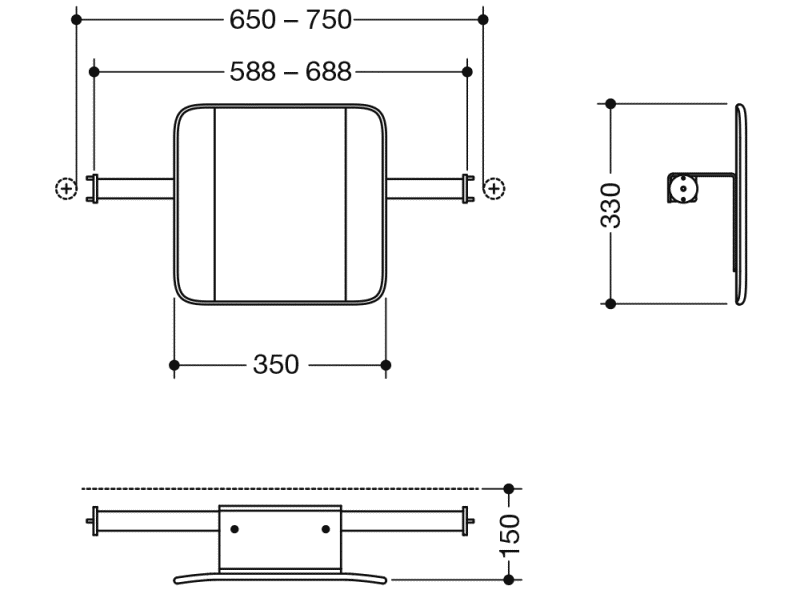 900.51.90140 поддержка спины HEWI Stützen  - Вид №2