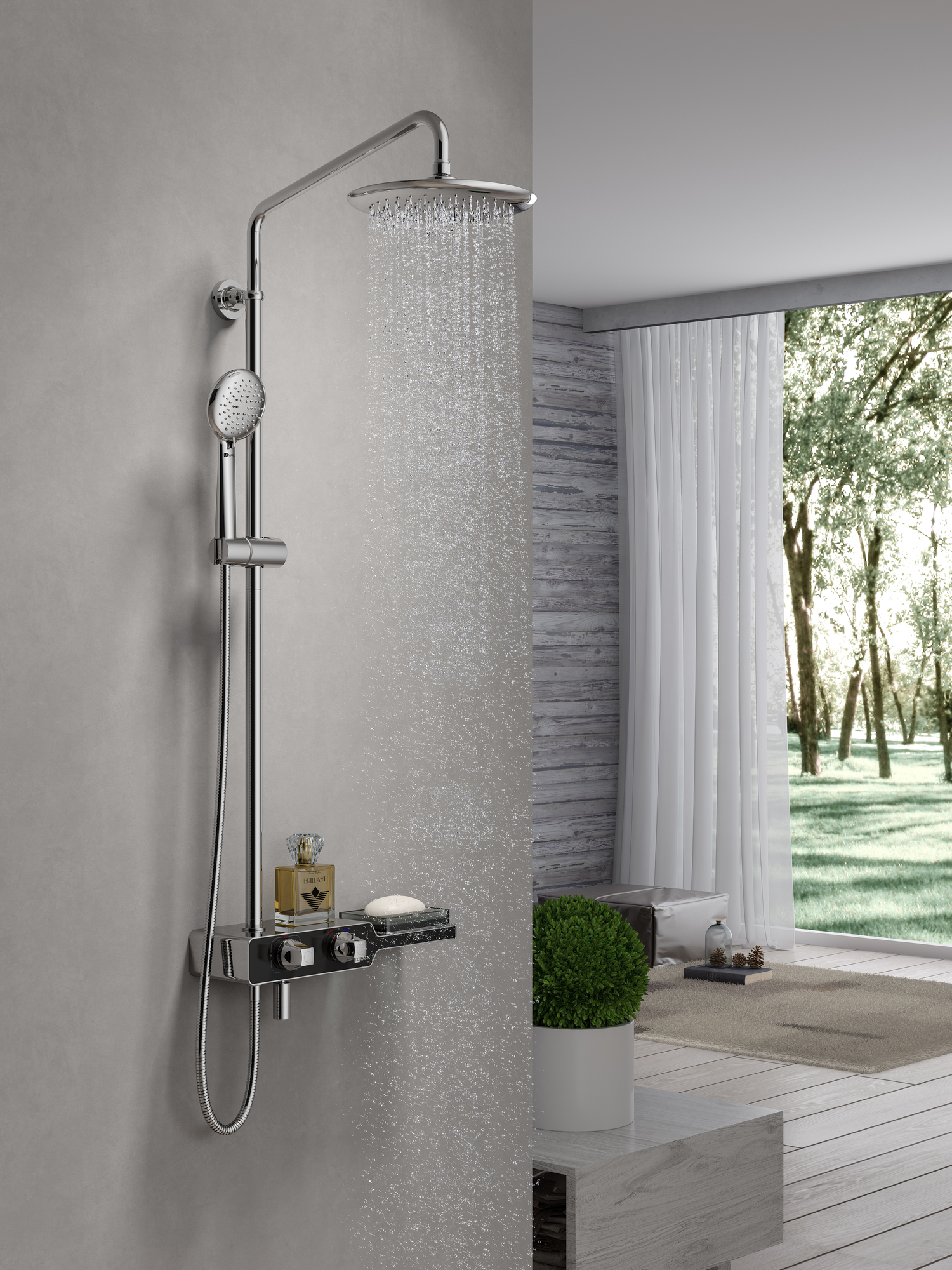 LM7009C Смеситель Tropic LM7009С для ванны и душа, термостатический LEMARK TROPIC  - Вид №2