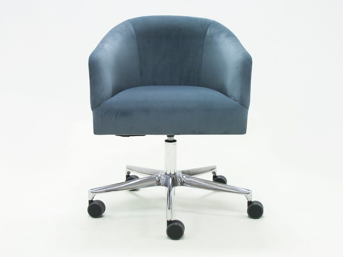 Регулируемый по высоте бархатный офисный стул с подлокотниками с 5 спицами CREARTE COLLECTIONS Жирона ARCH-00134312 - Вид №1