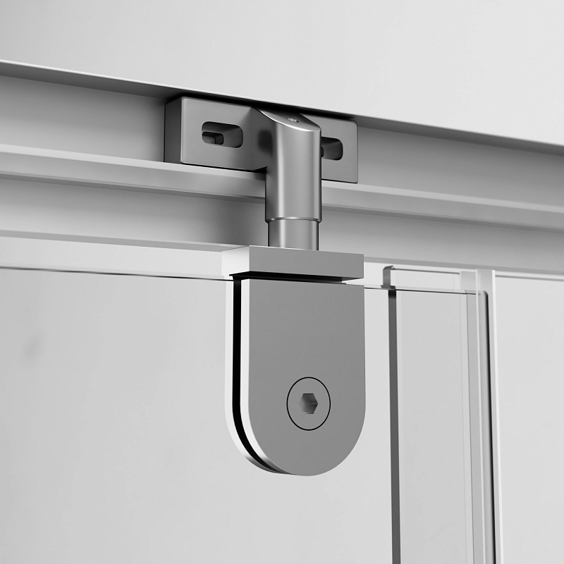 W90G-405-090MT Душевое ограждение 5-corner Pivot 90x90 стекло прозрачное профиль матовый хром AM.PM Gem - Вид №3