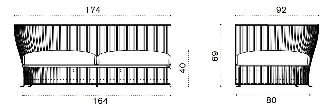 Ткань и алюминий сад Dormeuse Ethimo Venexia ARCH-00095473 - Вид №10