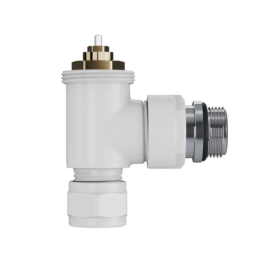 Термостатический комплект для радиатора угловой Royal Thermo Design Pro 1/2" латунь цвет белый 89423309 STLM-2030624  - Вид №3
