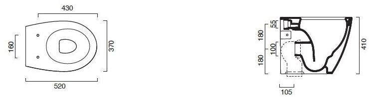 Приставной унитаз напольный Белый CERAMICA CATALANO ITALY Италия sun-id-1459910 - Вид №4