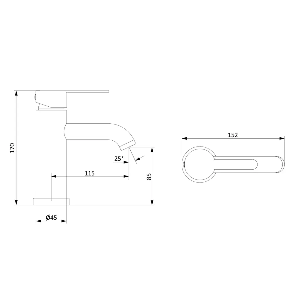 Смеситель Damixa Rowan для раковины с коротким изливом 89346538 STLM-0998153 - Вид №10