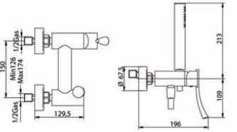 2883200000 Смеситель Bandini Eden Santreyd - Вид №1