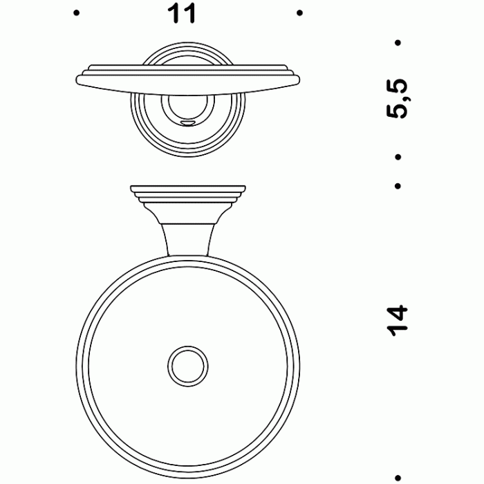B3301 BR Мыльница настенная (бронза) COLOMBO HERMITAGE Colombo Design - Вид №1