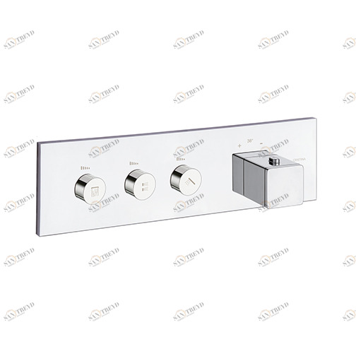 CRIXQ713 Внешние части термостатического смесителя для CRICS813 с металлической пластиной Cristina Rubinetterie 