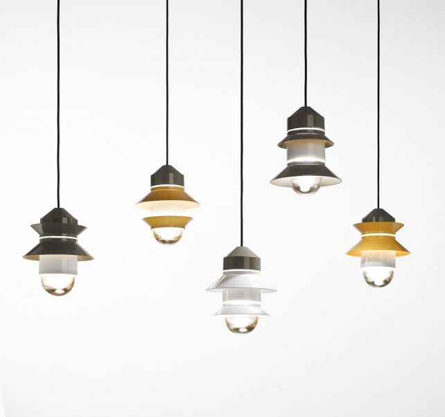 094527 Уличный подвесной светильник горчичный Marset Santorini - Вид №1