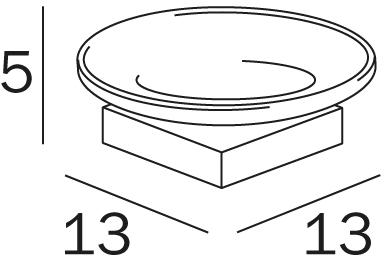 INDA® Мыльница столешница из матового стекла Logic A3311z - Вид №1