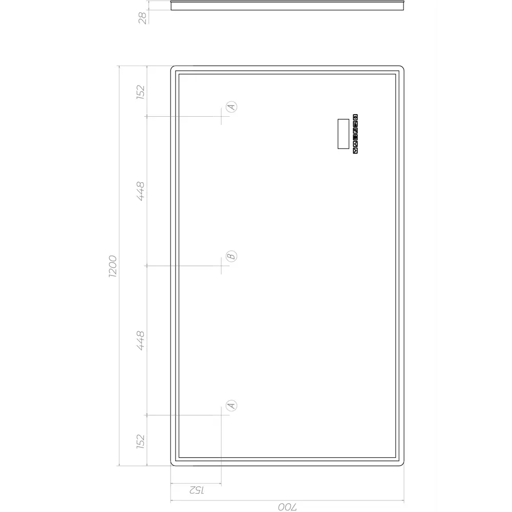 Зеркало для ванной Vigo Milos Media с подсветкой и подогревом 120x70 см 83685374 STLM-2116094 - Вид №9