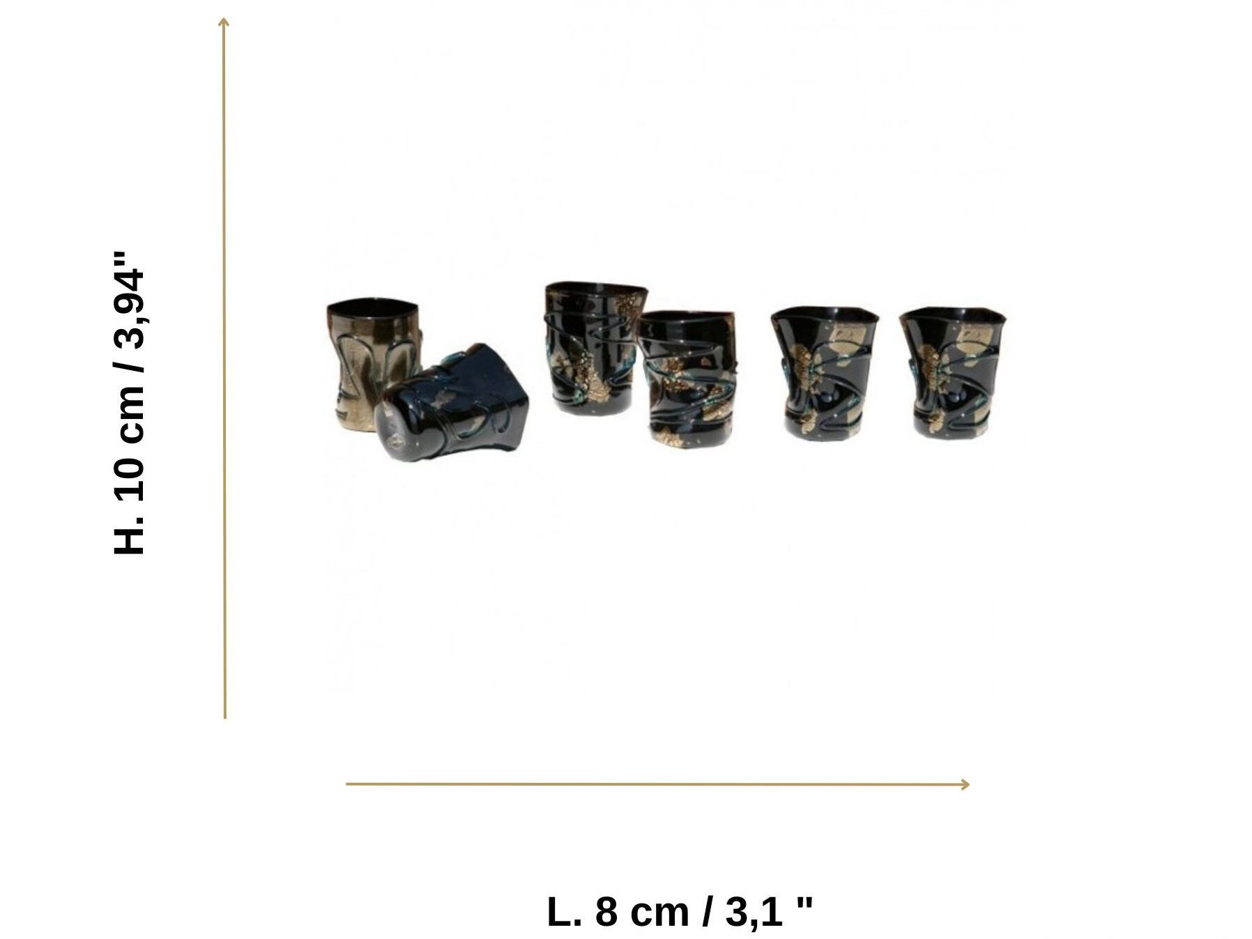 Набор из шести стаканов из муранского стекла ручной работы YourMurano готы ARCH-00025310 - Вид №3