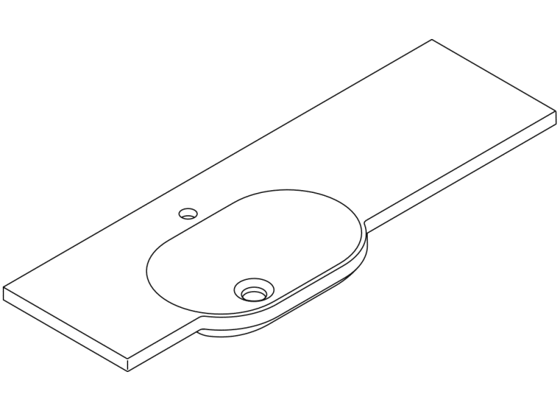 950.11.221S Умывальник различной длины HEWI Waschtische  - Вид №5