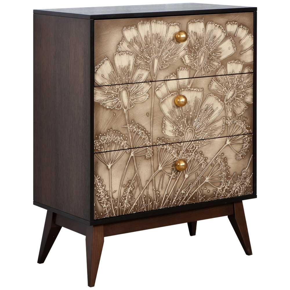 11558 Комод Маки 3 Каштан BOGACHO 4627155818494