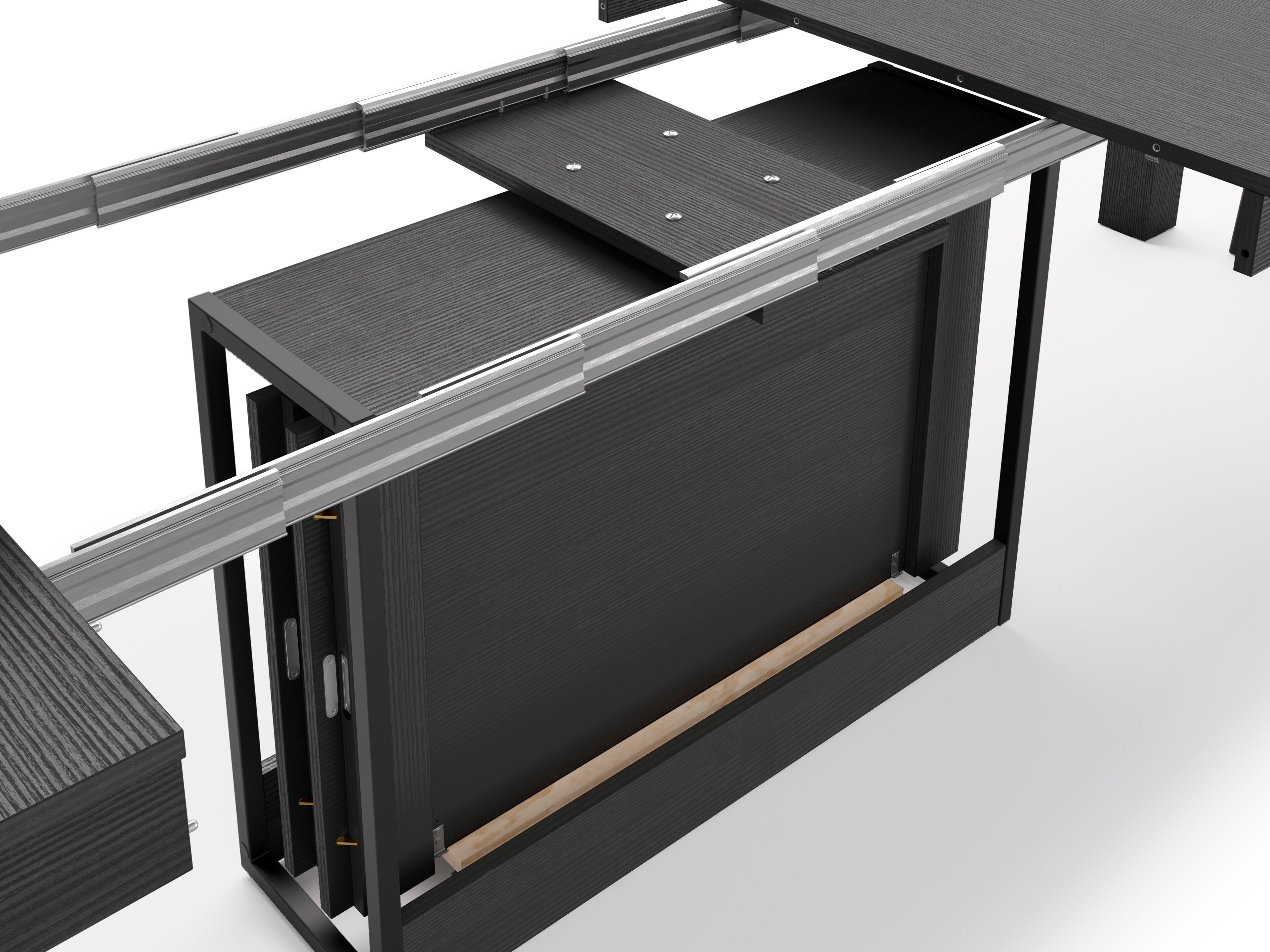 Прямоугольная выдвижная консоль из черного ясеня Mobili Fiver Rachele ARCH-00045098 - Вид №2