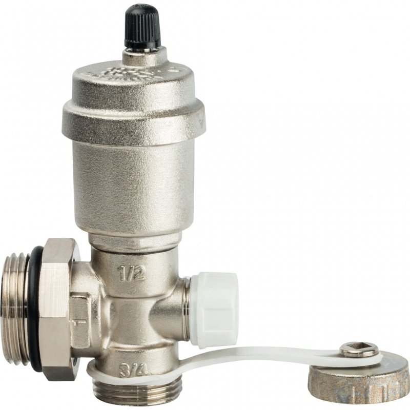 Регулируемый концевой фитинг с дренажным вентилем, автоматический воздухоотводчик 1" STOUT SMS1000010001 - Вид №2