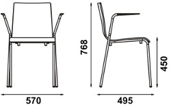 Adico Деревянный стул с подлокотниками Split sun-id-1399760 - Вид №1