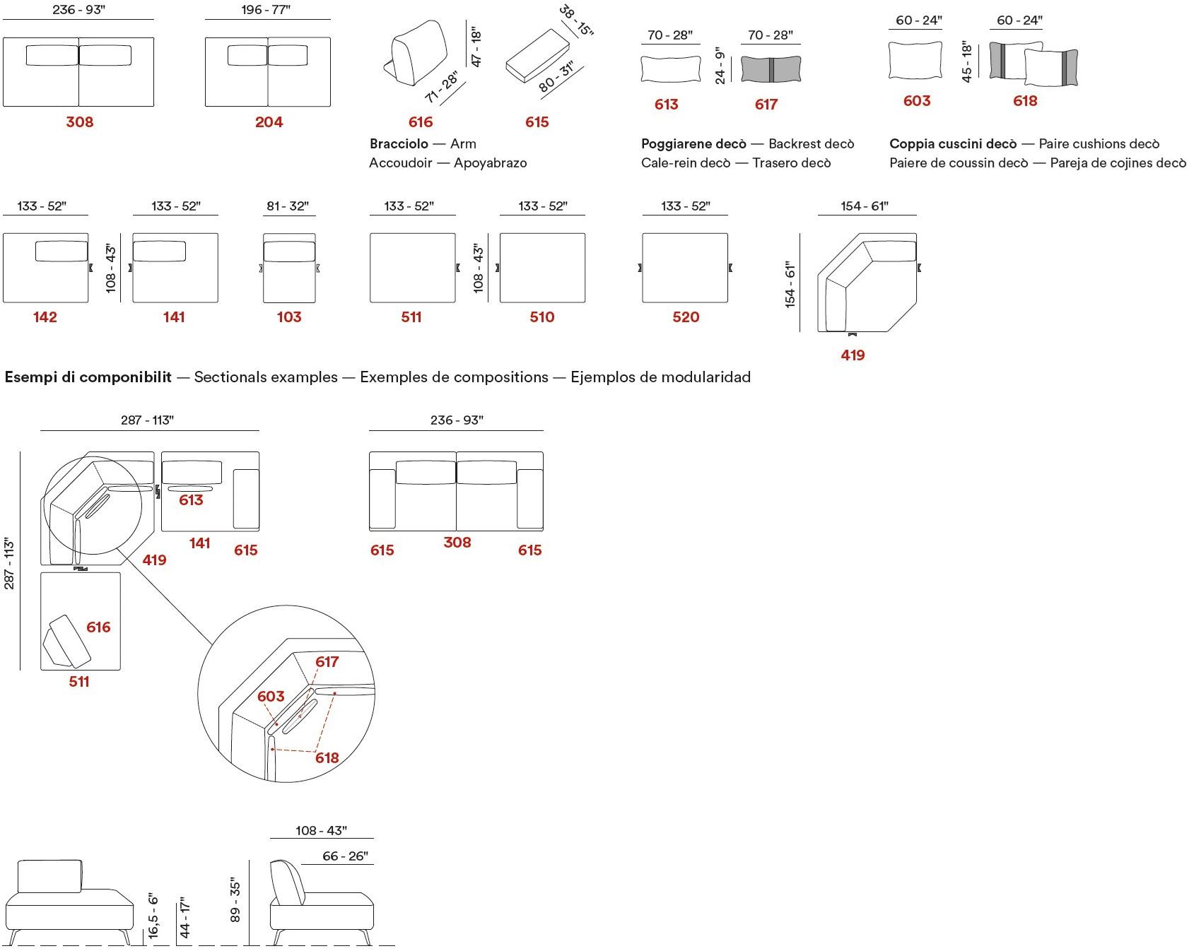 Max Divani Модульный угловой диван из ткани sun-id-1365193 - Вид №6