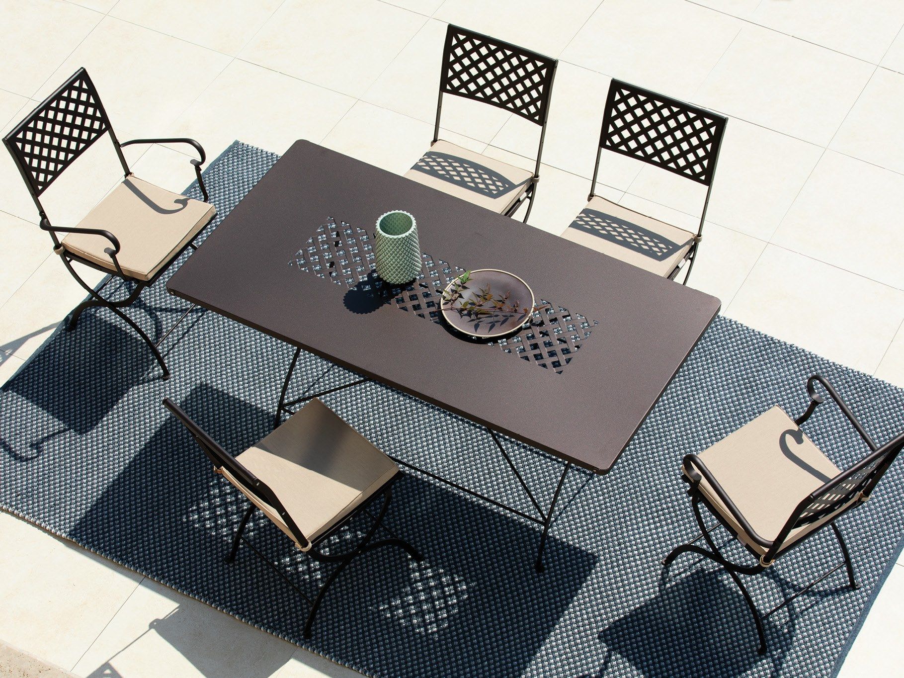 Металлический складной прямоугольный садовый стол Vermobil Springtime ARCH-00128987 - Вид №6