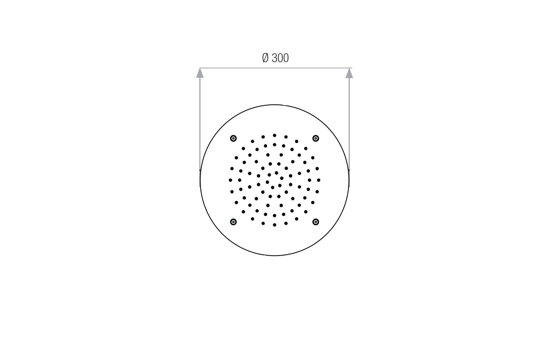 Круглая потолочная душевая головка из нержавеющей стали Aquademy Milano Cortina Spa ARCH-00114177 - Вид №2