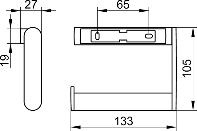 14962010000 Держатель для туалетной бумаги KEUCO Plan - Вид №3