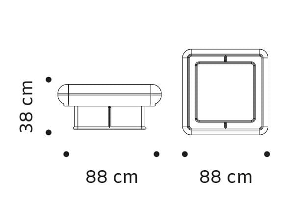 Ткань квадратный сад пуфик Mambo Unlimited Ideas Ривьера ARCH-00029123 - Вид №7