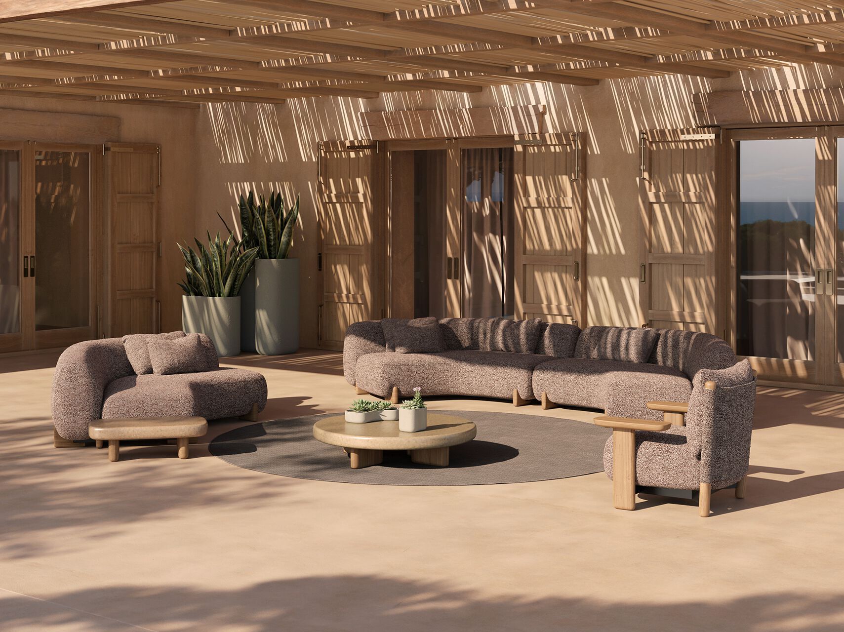 Тканевое садовое кресло с подлокотниками Vondom Milos ARCH-00031599 - Вид №3