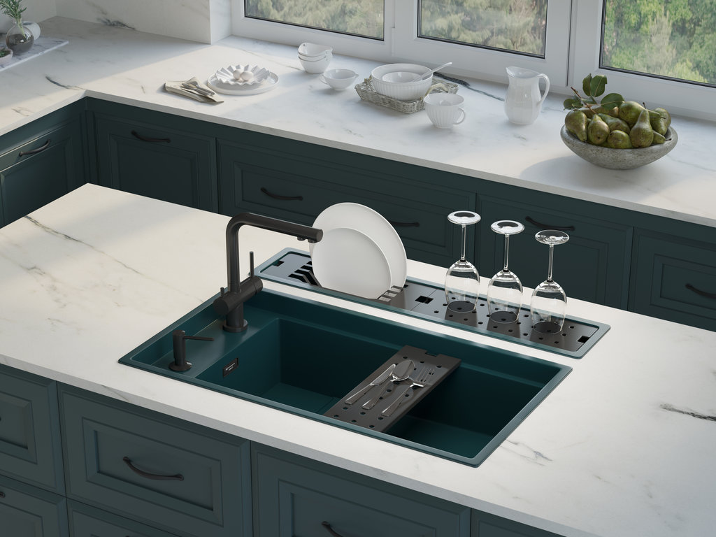 Кухонная мойка Kinaru Pro 86-U/I WG OMOIKIRI 4993202 - Вид №1