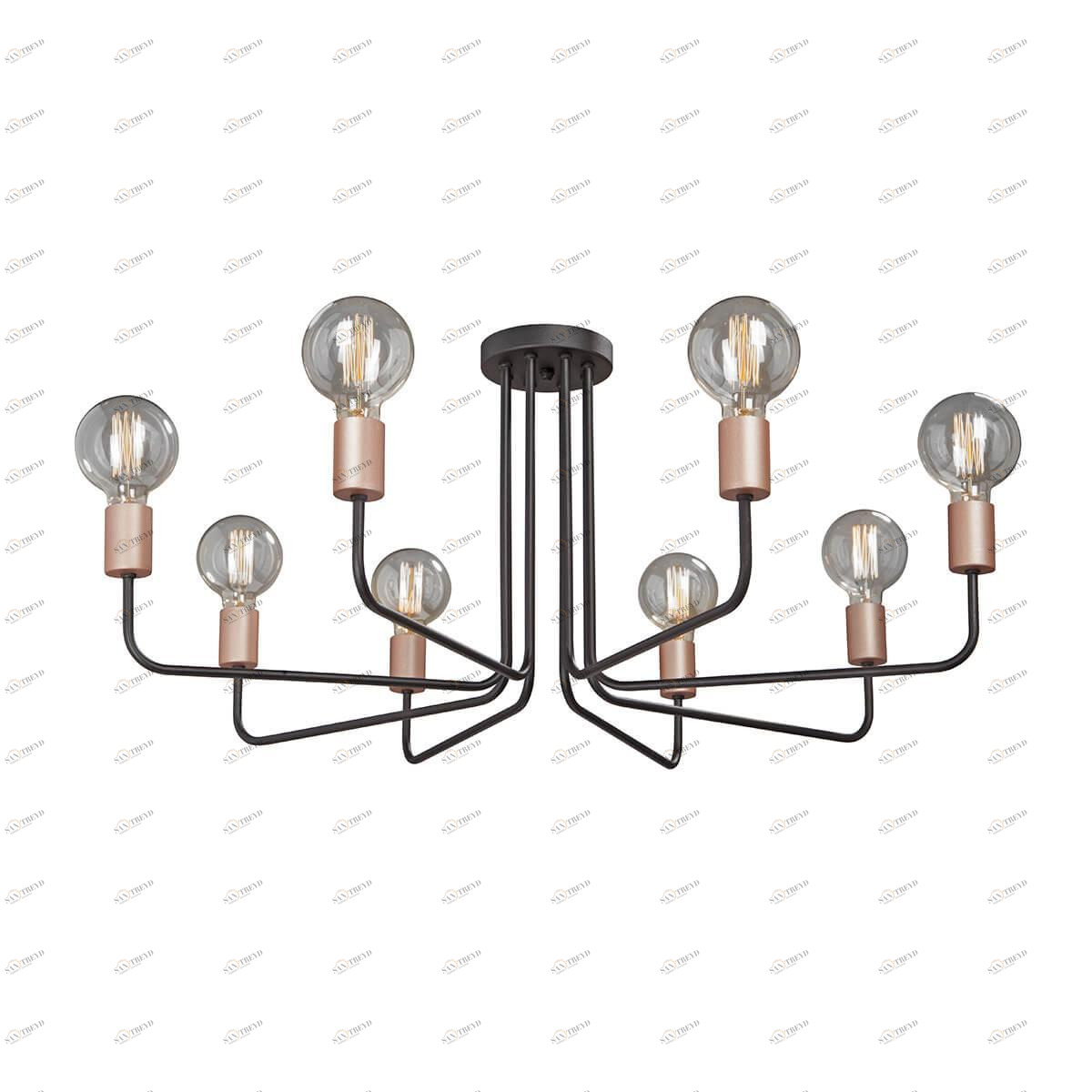 Потолочная люстра Vitaluce V4525-1/8PL VITALUCE ДИЗАЙНЕРСКИЕ 328290 Черный;коричневый 