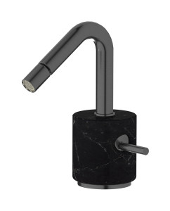 Смеситель для биде на 1 отверстие в комплекте с донным клапаном. WE ARE IB mr220cs_2 Brushed Black Chrome Marmo