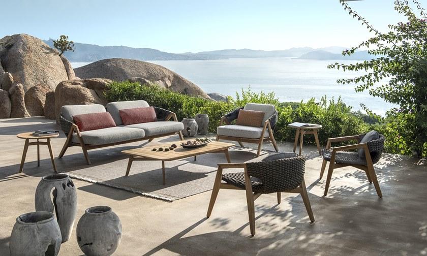 Ethimo Садовое кресло из тика и плетеной веревки Knit sun-id-1399547 - Вид №6