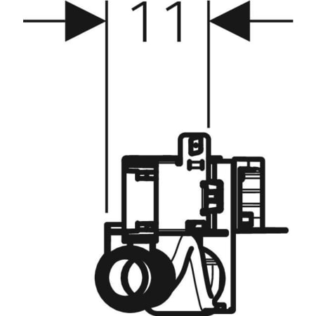 GEBERIT 461.734.00.1 Инсталляция для душа Geberit GIS, с водоотводом в стене, высота стяжки для напольного стока 90–200 мм  - Вид №4