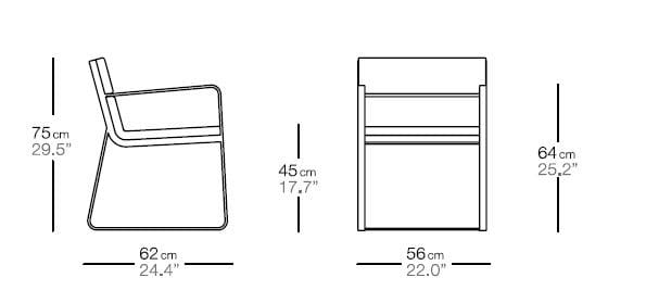 Мягкое кресло с подлокотниками Bivaq сидеть ARCH-00008397 - Вид №2