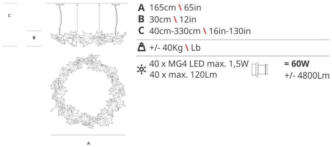 Serip Подвесной светильник из бронзы ручной работы Folio Ct3395/40 - Вид №1