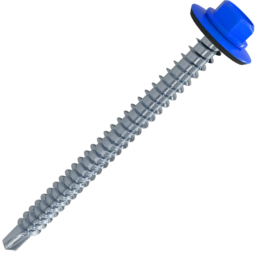 Кровельные саморезы STANDERS RAL5005 сверлоконечные синие 5.5x25, 100 шт STLM-2171172