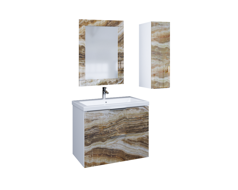 У72773 Тумба с раковиной Liriya 75П 2в.я. Onyx 1 Marka Liriya 